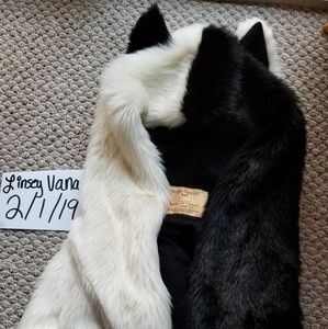 Spirithoods Moon wolf shawl yin yang faux fur